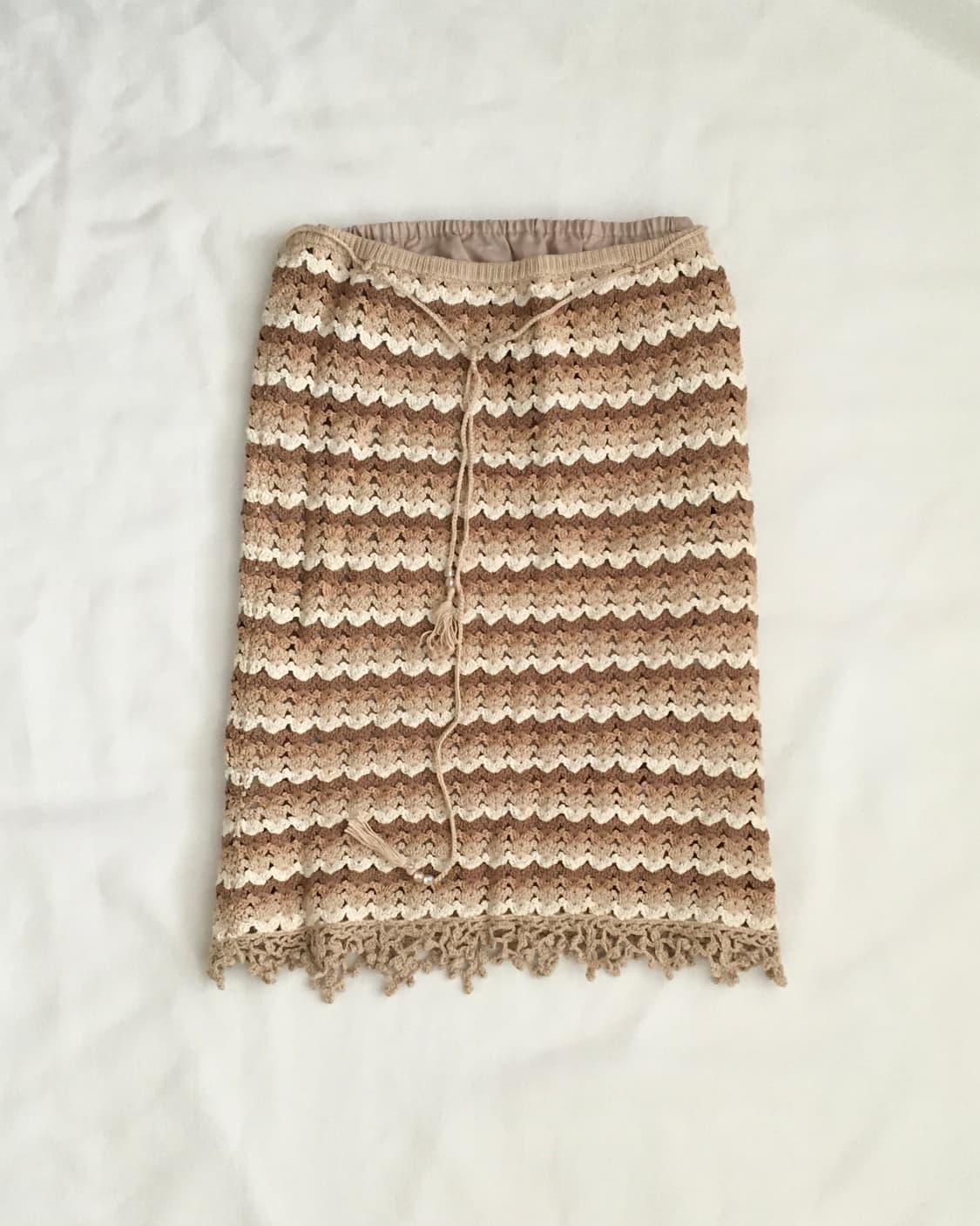 Crochet Chevron Knit Midi Skirt 상품이미지1