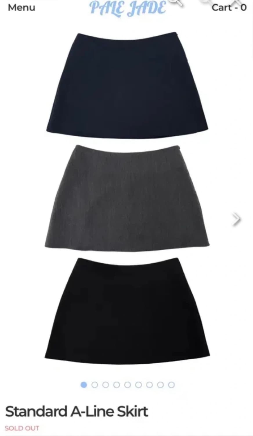 (새상품) 페일제이드 스탠다드 에이라인 스커트 블랙 1 상품이미지5