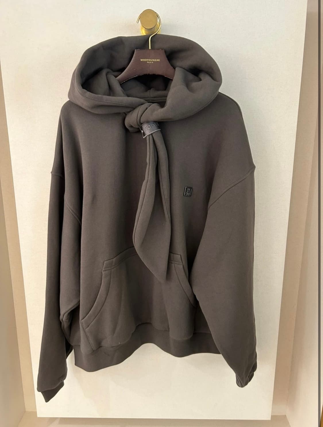 (50) 24fw 우영미 매듭 후드티 그레이 상품이미지6