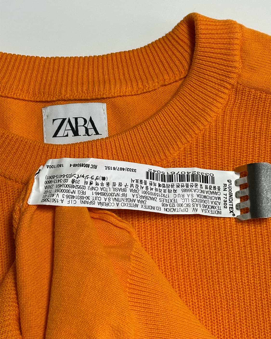 자라 얇은 니트 오렌지 상품이미지4