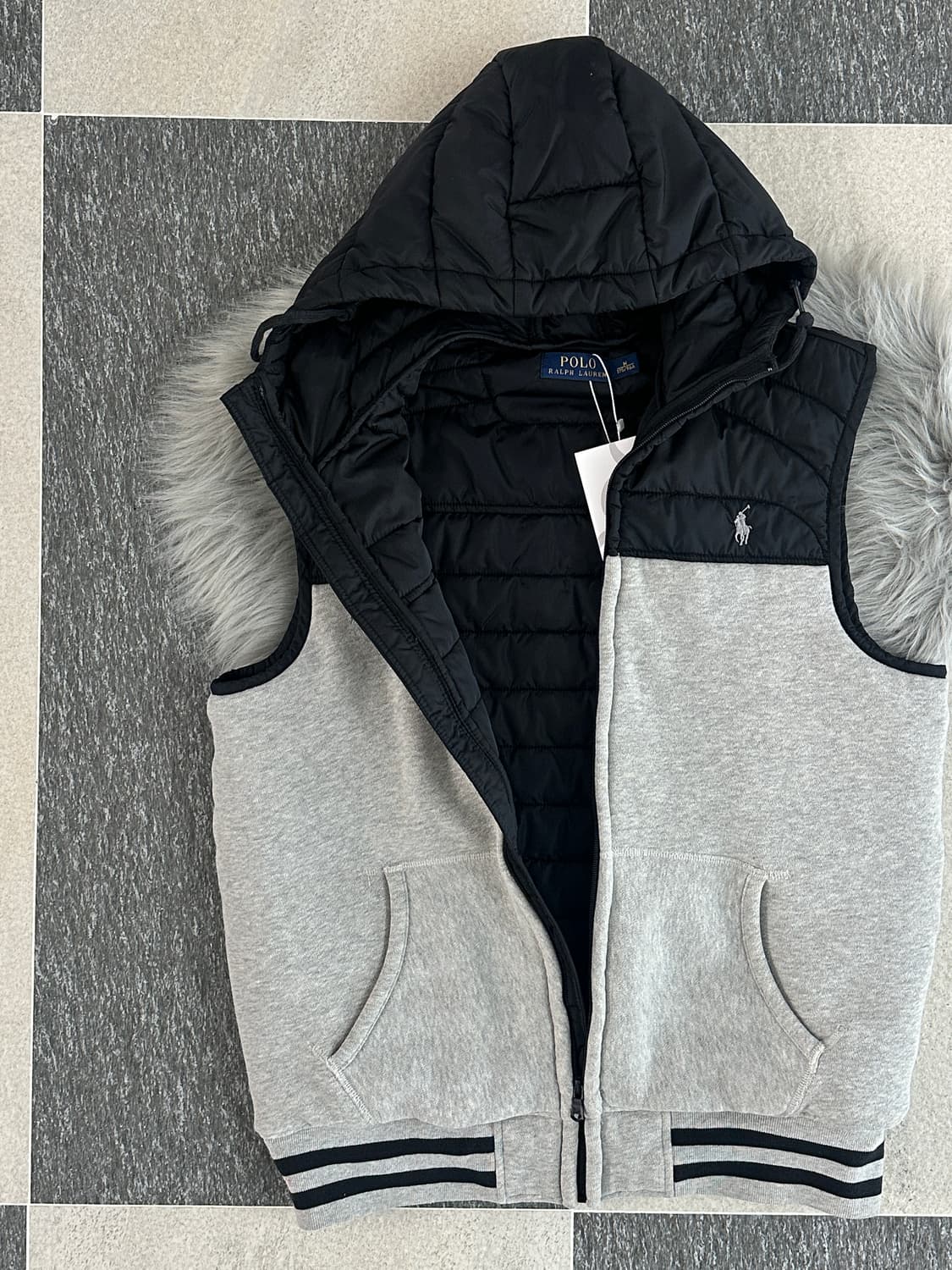 폴로 랄프로렌 패브릭믹스 후드 베스트 상품이미지3