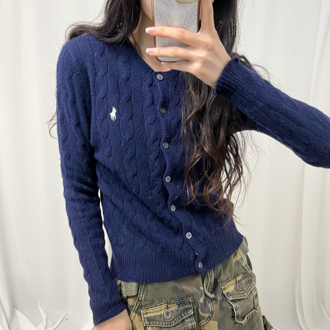 Polo Ralph Lauren navy cardigan 상품이미지3