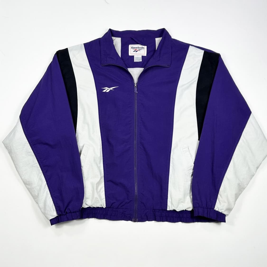 리복 레트로 퍼플 배색 바람막이 자켓 (XXL) 상품이미지2