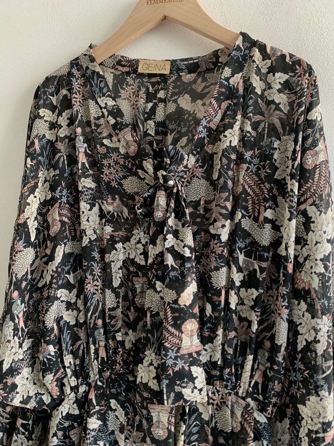 Bohemian tie v neck dress 상품이미지4