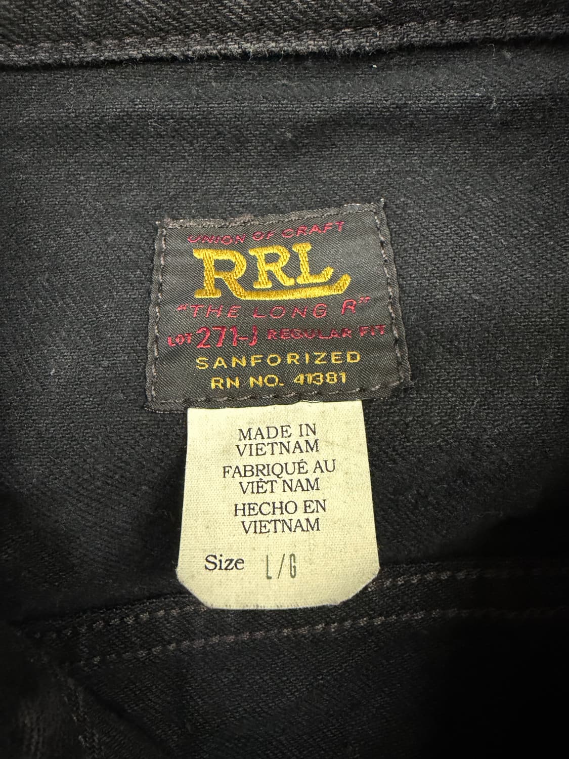 더블알엘 rrl 트러커 신형 블랙 lot 271 L사이즈 상품이미지2