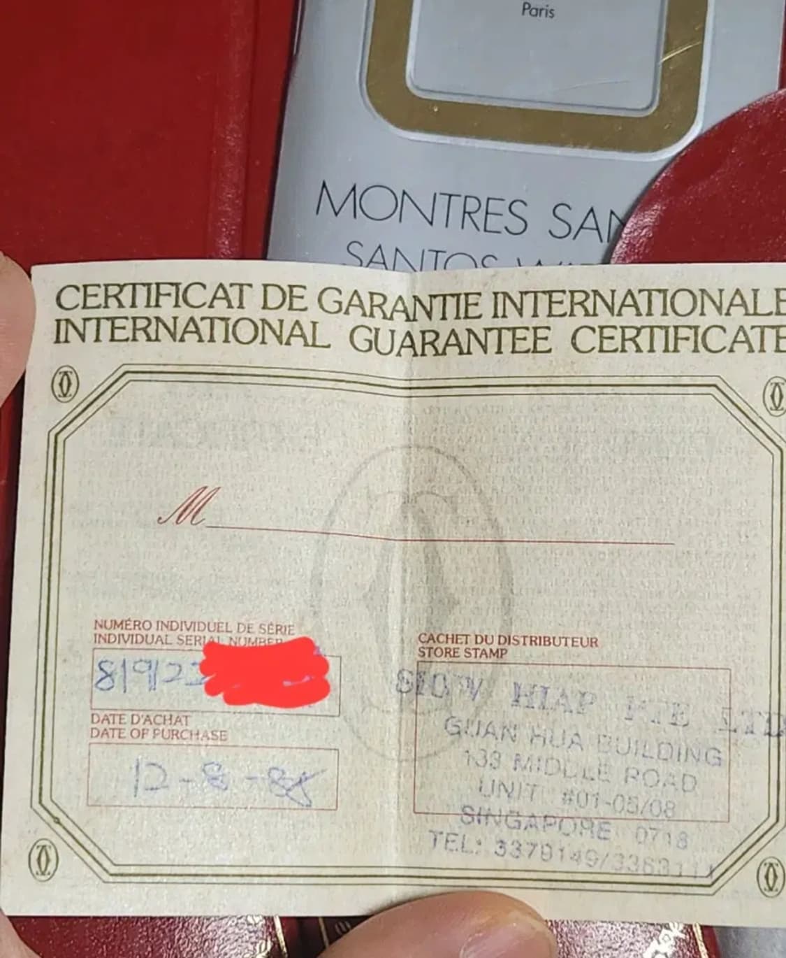 희귀 풀셋] 1985년작 까르띠에 산토스 방돔 32mm LM - 오리지널 상품이미지3