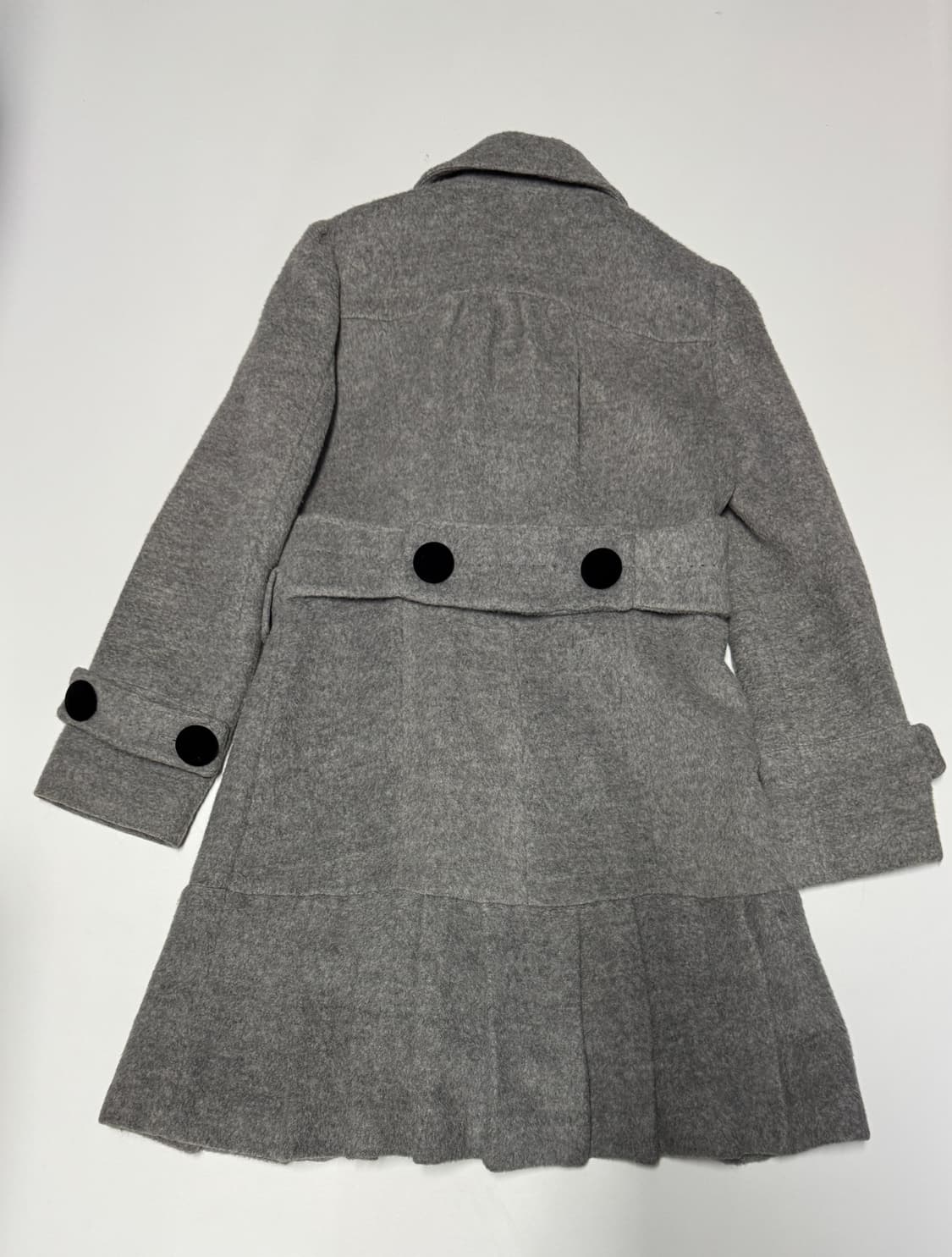 희귀!! 여성 샤틴 Satin 긱시크 알파카 더블 울 코트 그레이 55 상품이미지2