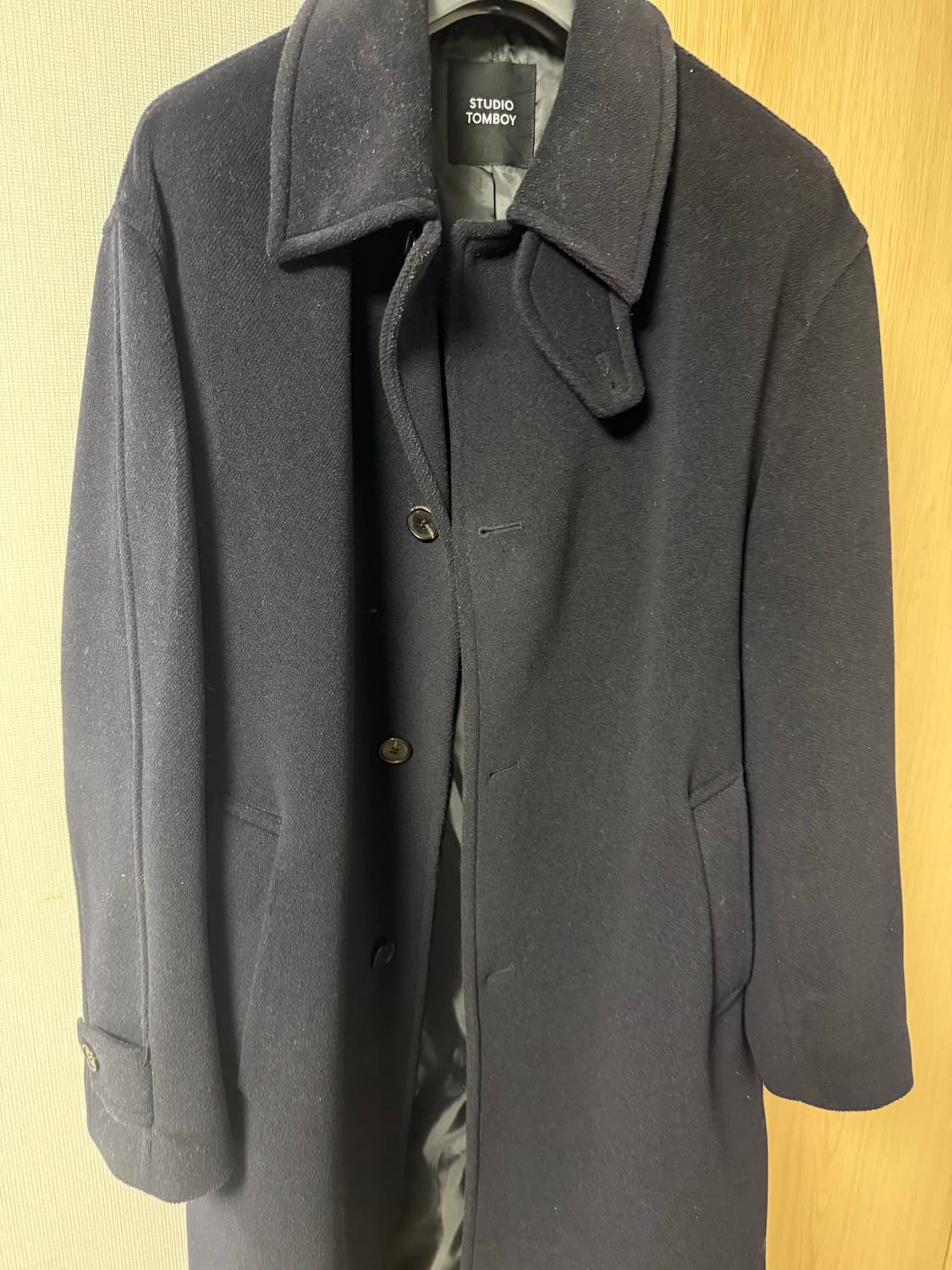 스튜디오 톰보이 발마칸 코트 네이비 라지 상품이미지3