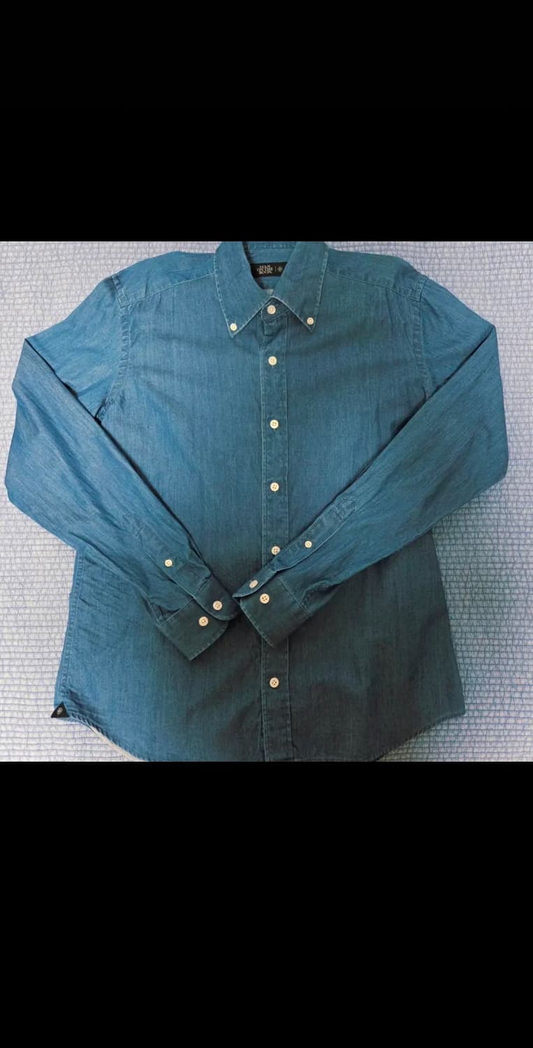 맨온더분 버튼다운 데님셔츠 40(95) 상품이미지4