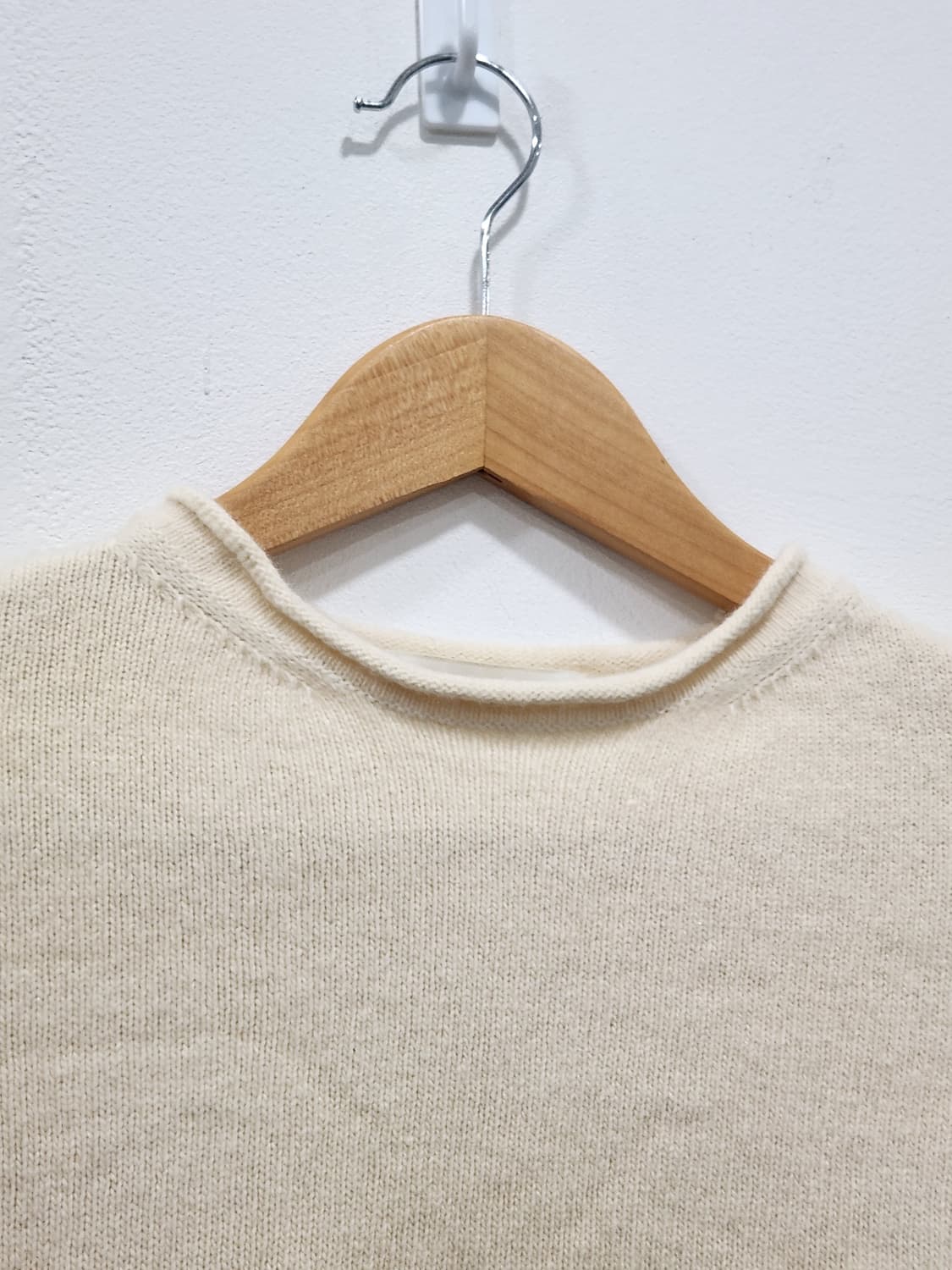 [F] 아이보리 반팔 니트 여성 프리사이즈 상품이미지4