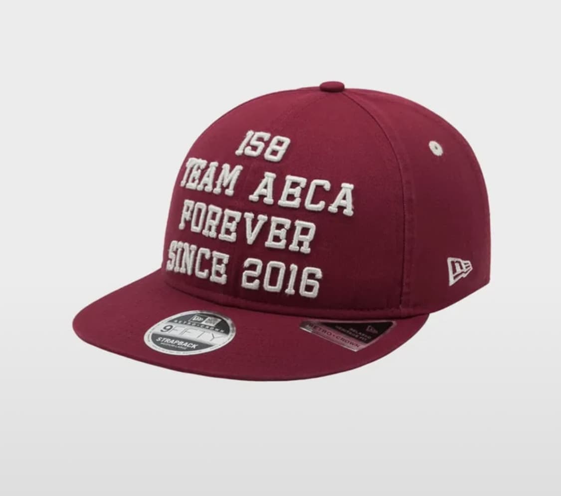 [뉴에라] 에이카화이트 레트로 크라운 스트랩백 버건디 상품이미지1