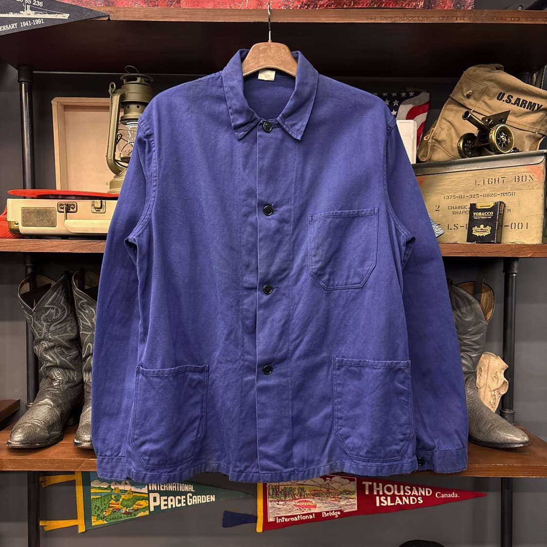 60~70s 알시코 오리지널 프렌치 워크자켓 / 4버튼 초어자켓 N812 상품이미지1