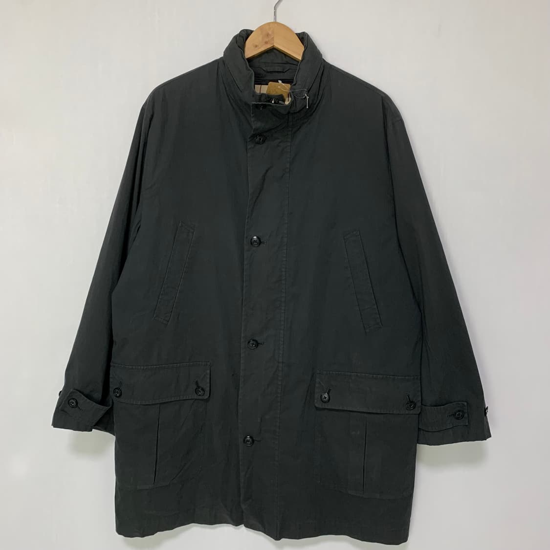 버버리 빈티지 야상 하프코트 기장 점퍼 자켓 차콜 남녀공용 L 상품이미지2