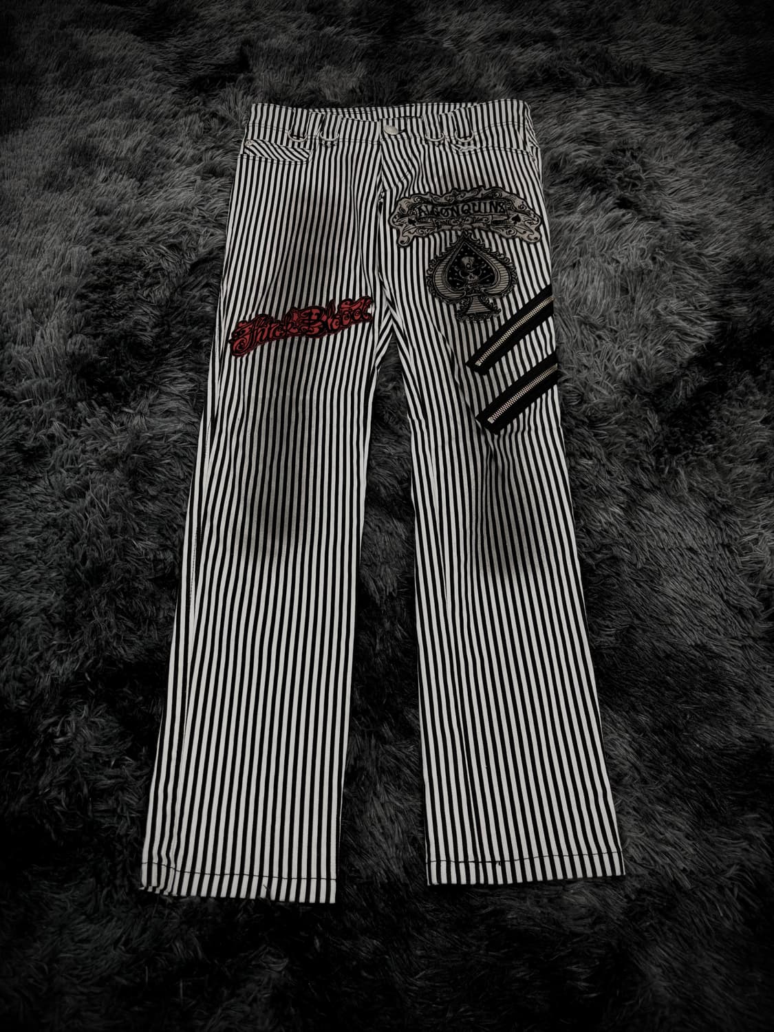 Algonquins 펑크 스트라이프 스키니핏 팬츠 상품이미지1