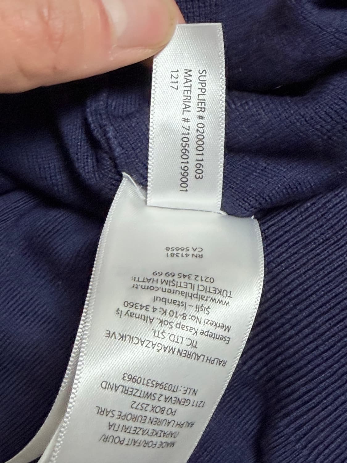 폴로 니트 조끼 네이비 XL 상품이미지3