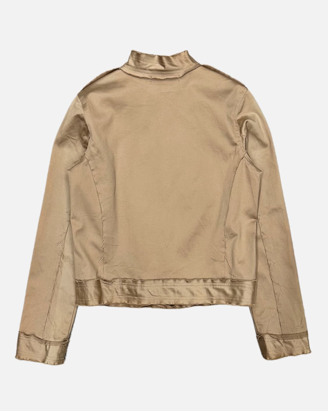 beige cotton cutting seam jacket 상품이미지5