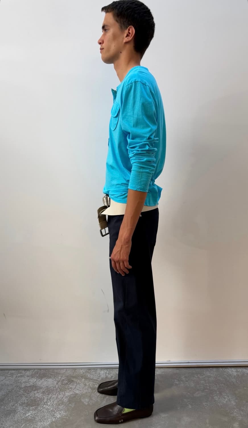 [S,M,L]팔로마울 Nestor B 포켓 티셔츠/블루 상품이미지3