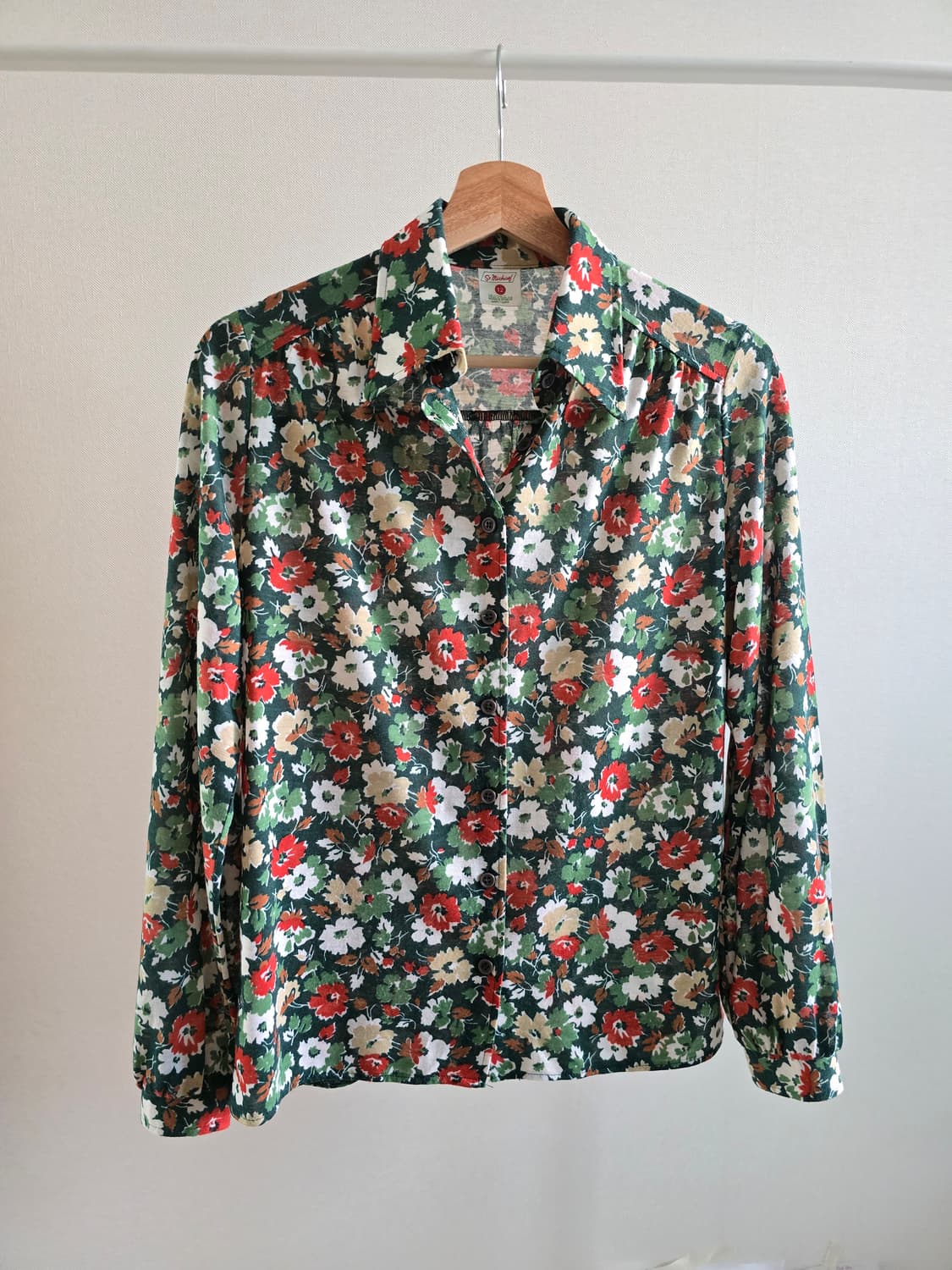 Marks & Spencer St. Michael 플로럴 빈티지 셔츠 상품이미지1
