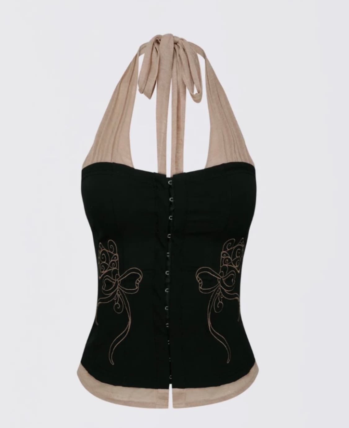 스컬프터 Farm Corset Halter Top Black 상품이미지3