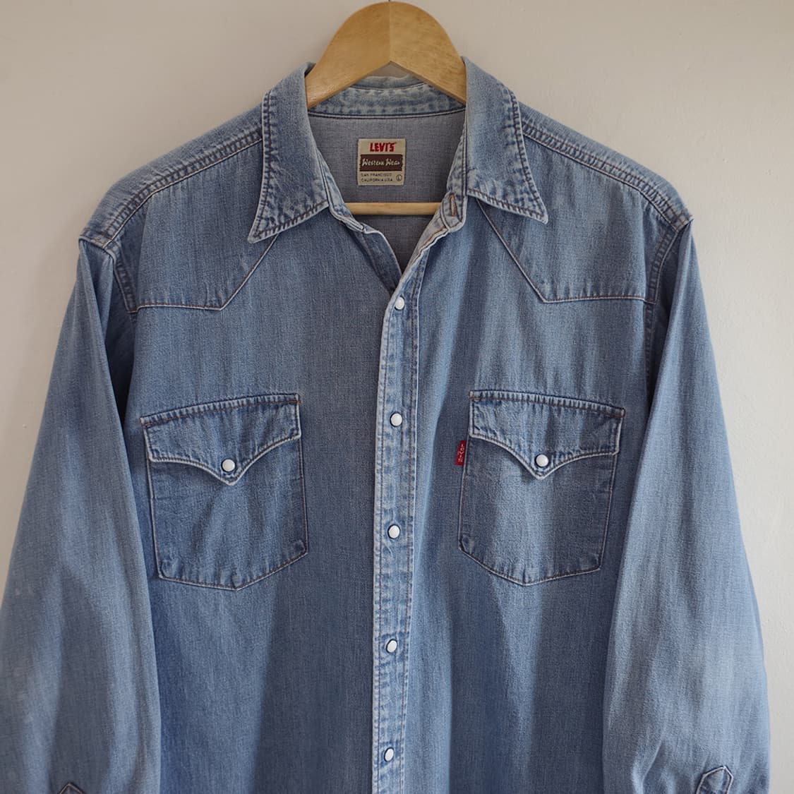 90's Levi's Denim Western Shirt 상품이미지2