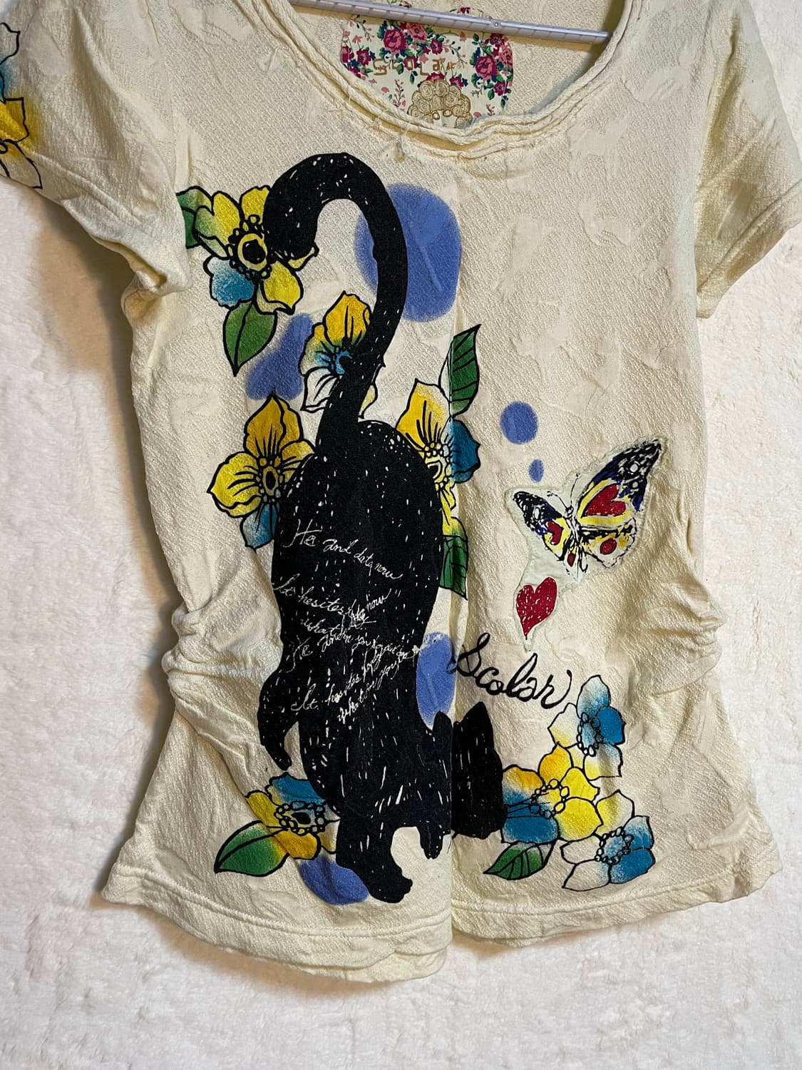 빈티지 고양이 scolar 반팔 티셔츠 상품이미지2