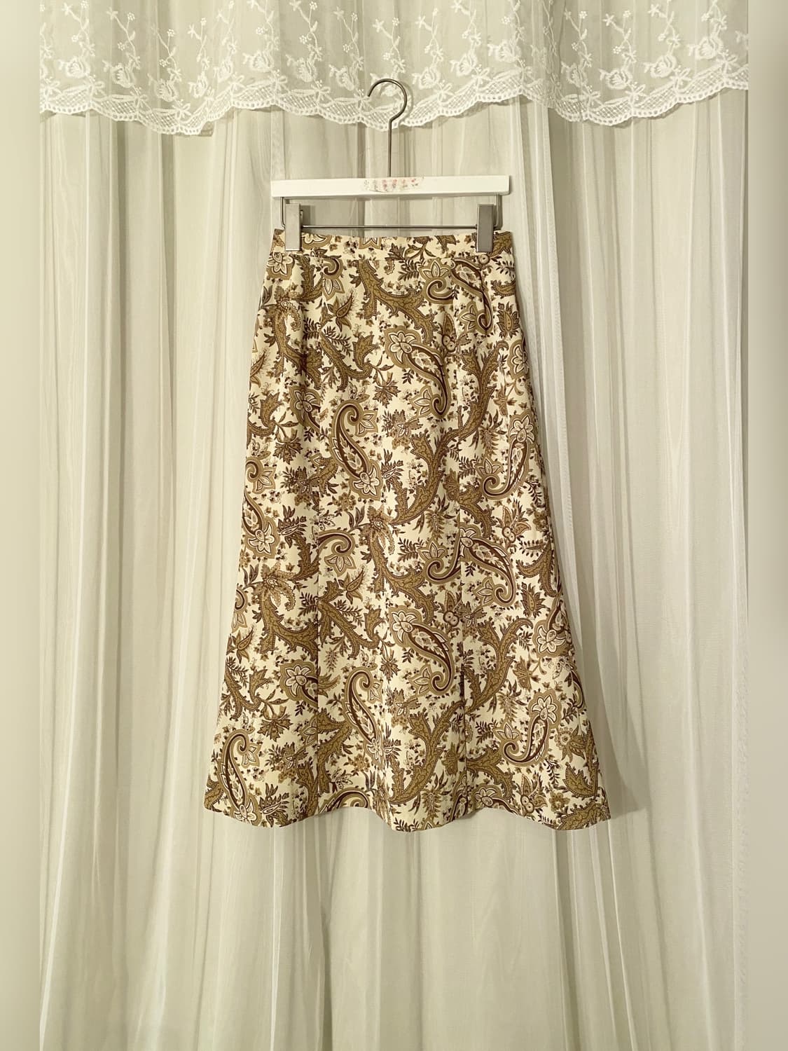 Vintage Paisley Ethnic Boho Long Skirt 상품이미지1