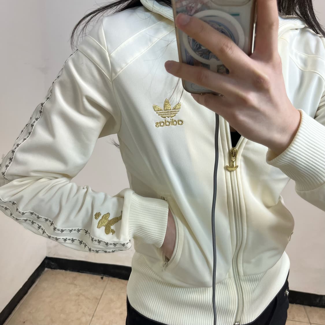 Adidas white D Russia track top jersey 상품이미지3