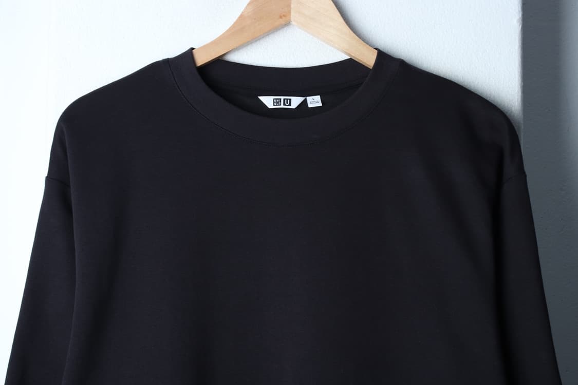 (L-XL) 유니클로 반팔 티셔츠 U라인 무지 블랙-H31928 상품이미지3