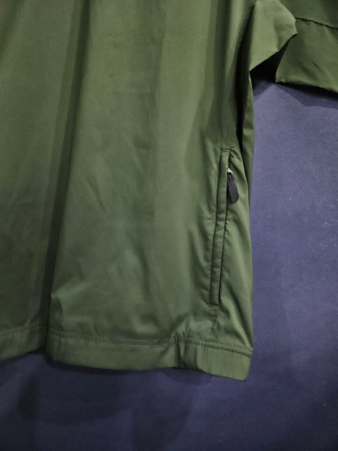 아디다스 올드스쿨 다크그린 남성 오버핏 95~100 브이넥 바람막이 웜업 상품이미지6