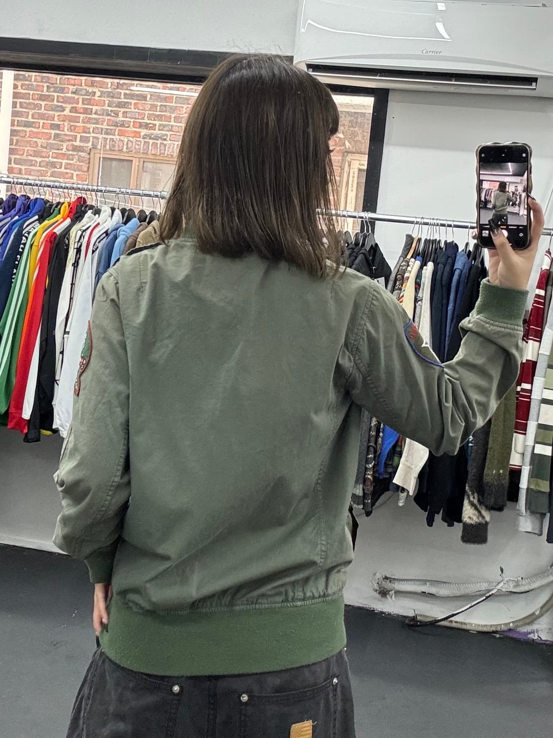 Schott 쇼트 Ma-1 블루종 자켓 상품이미지4