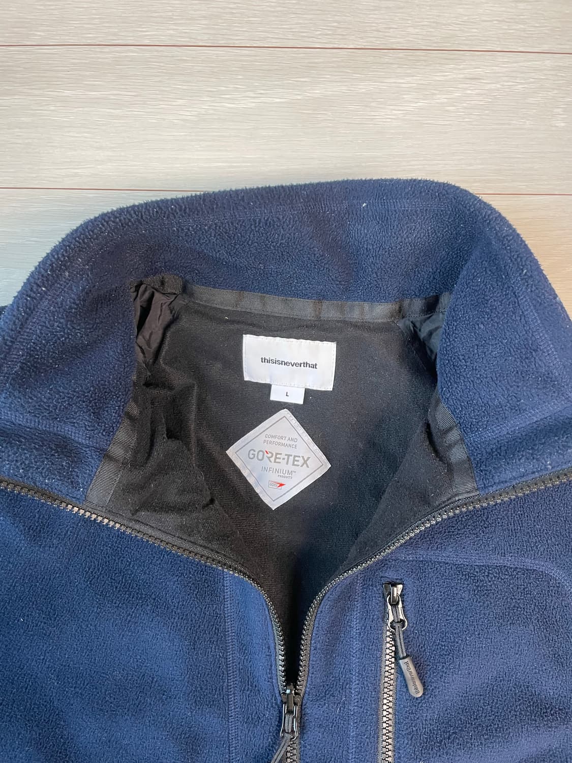 Thisisneverthat 폴라텍 플리스 집업 자켓 네이비 상품이미지4