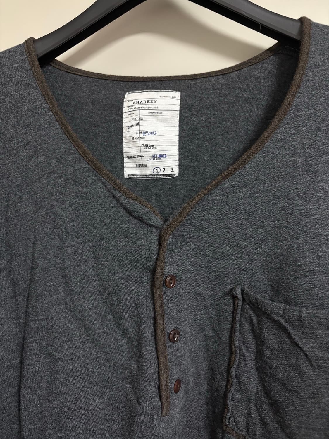 9부 버튼 티셔츠 상품이미지3