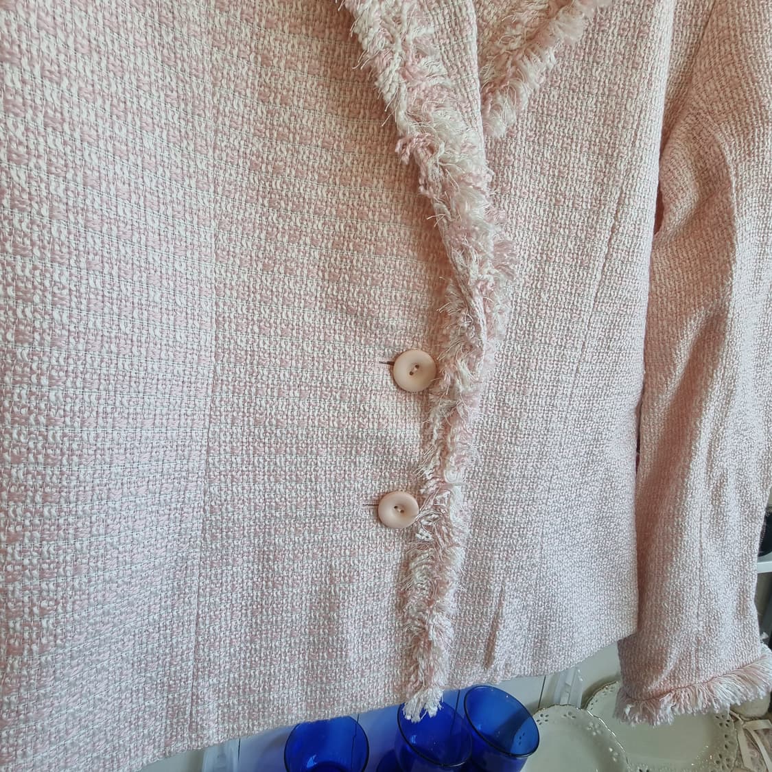 핑크 트위드 여성 자켓 상품이미지4