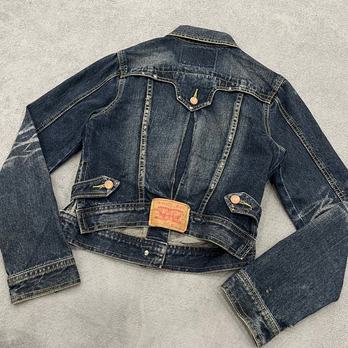 M 빈티지 워싱 디테일 데님 자켓 상품이미지4
