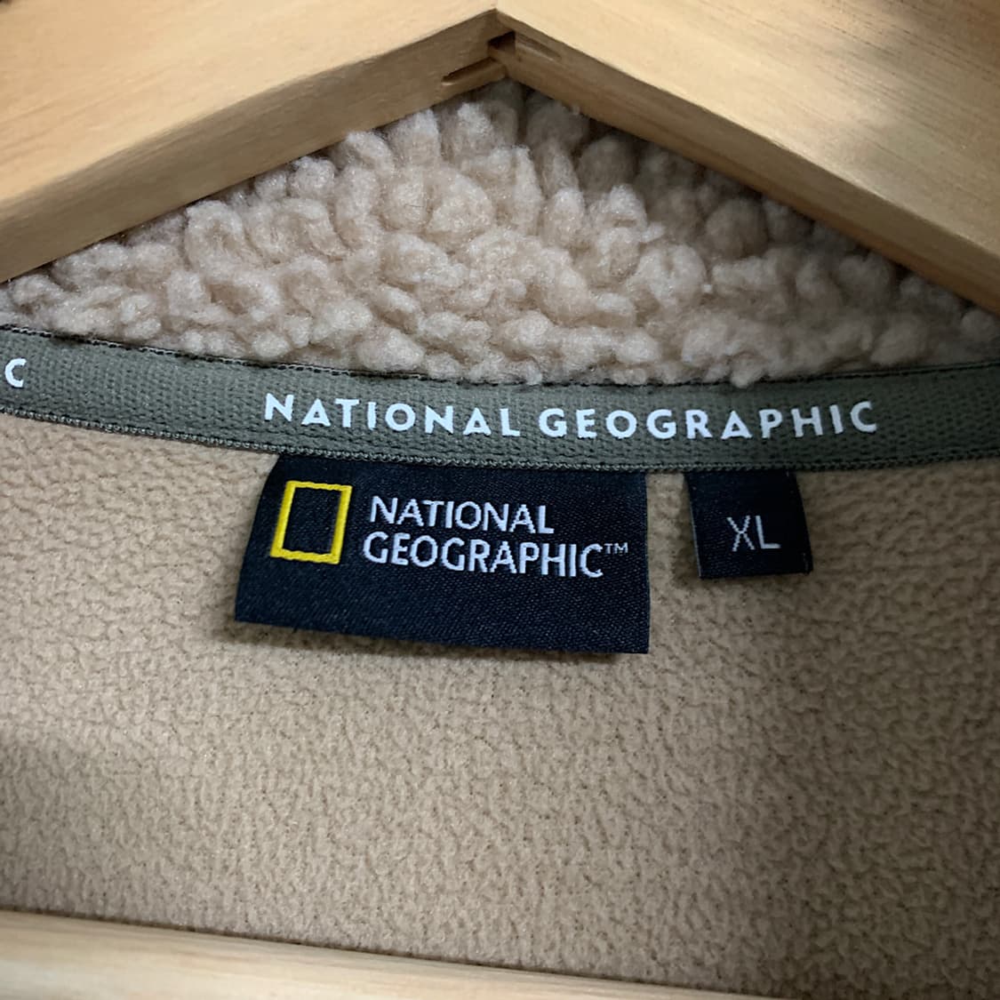 내셔널지오그래픽 베이지 뽀글이 플리스 자켓 XL 상품이미지3