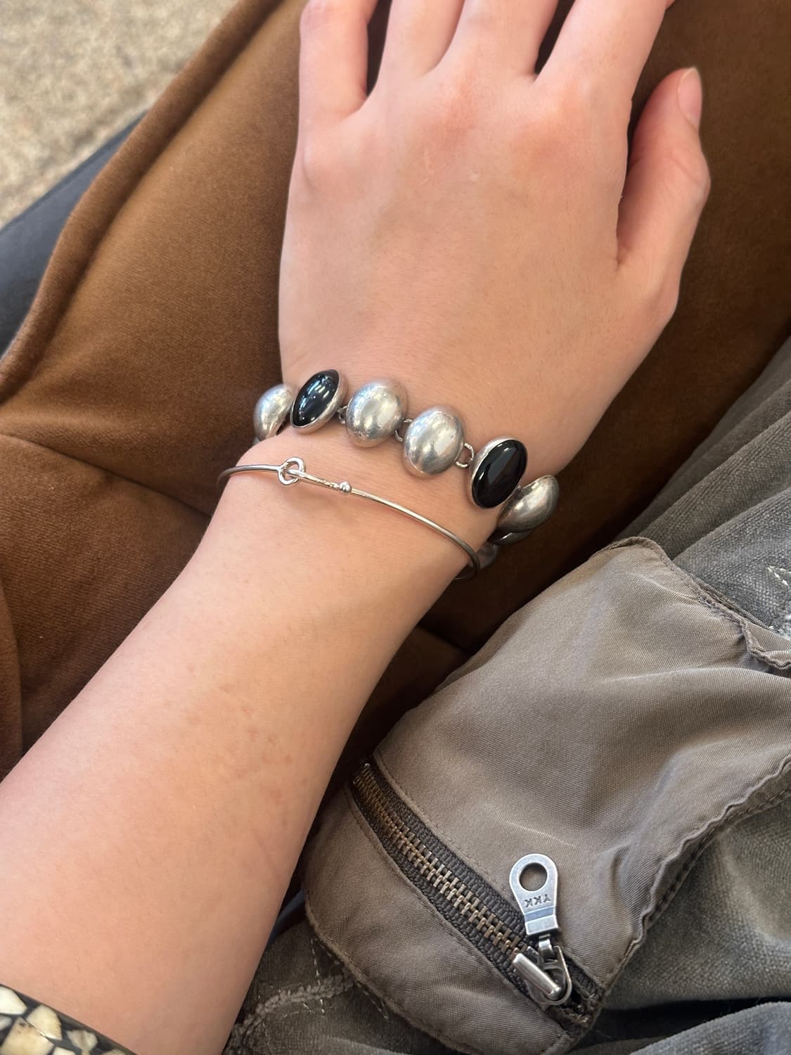 Mexico vintage onyx 925silver bracelet 상품이미지7