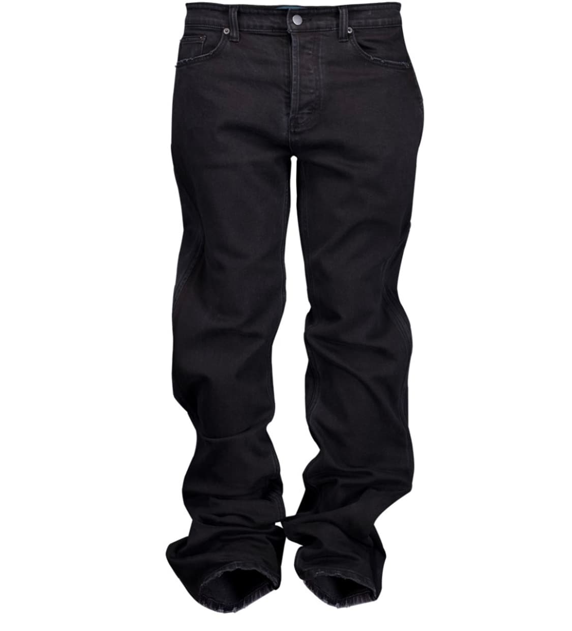 (2)언더마이카 느와르 코티드 배기 진 블랙 상품이미지1