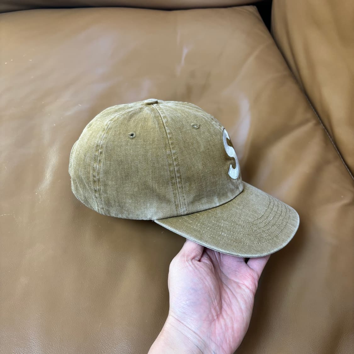 슈프림 S로고 볼캡 모자 20SS 피그먼트 탄 상품이미지3