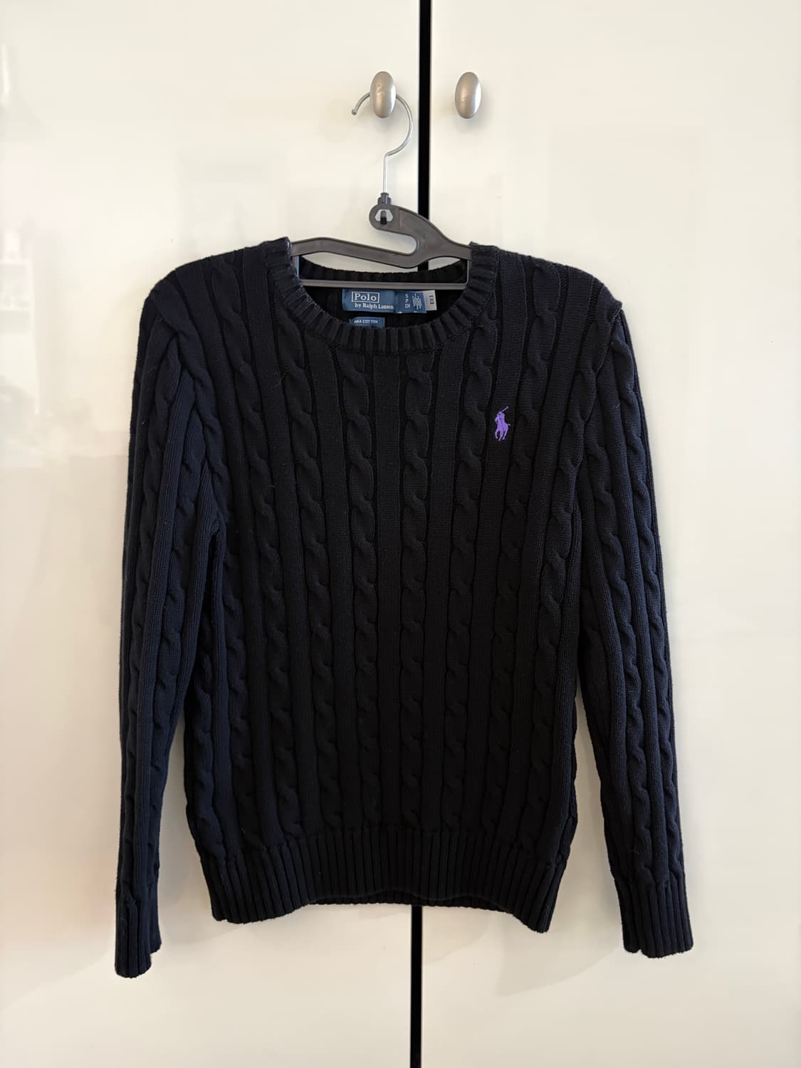 폴로 랄프로렌 꽈배기 니트 블랙 S 상품이미지1