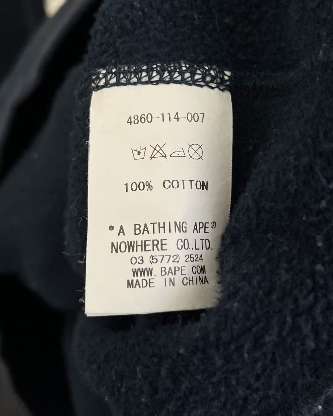 베이프 PIRATES 해적 컬리지 로고 네이비 후드티 상품이미지10