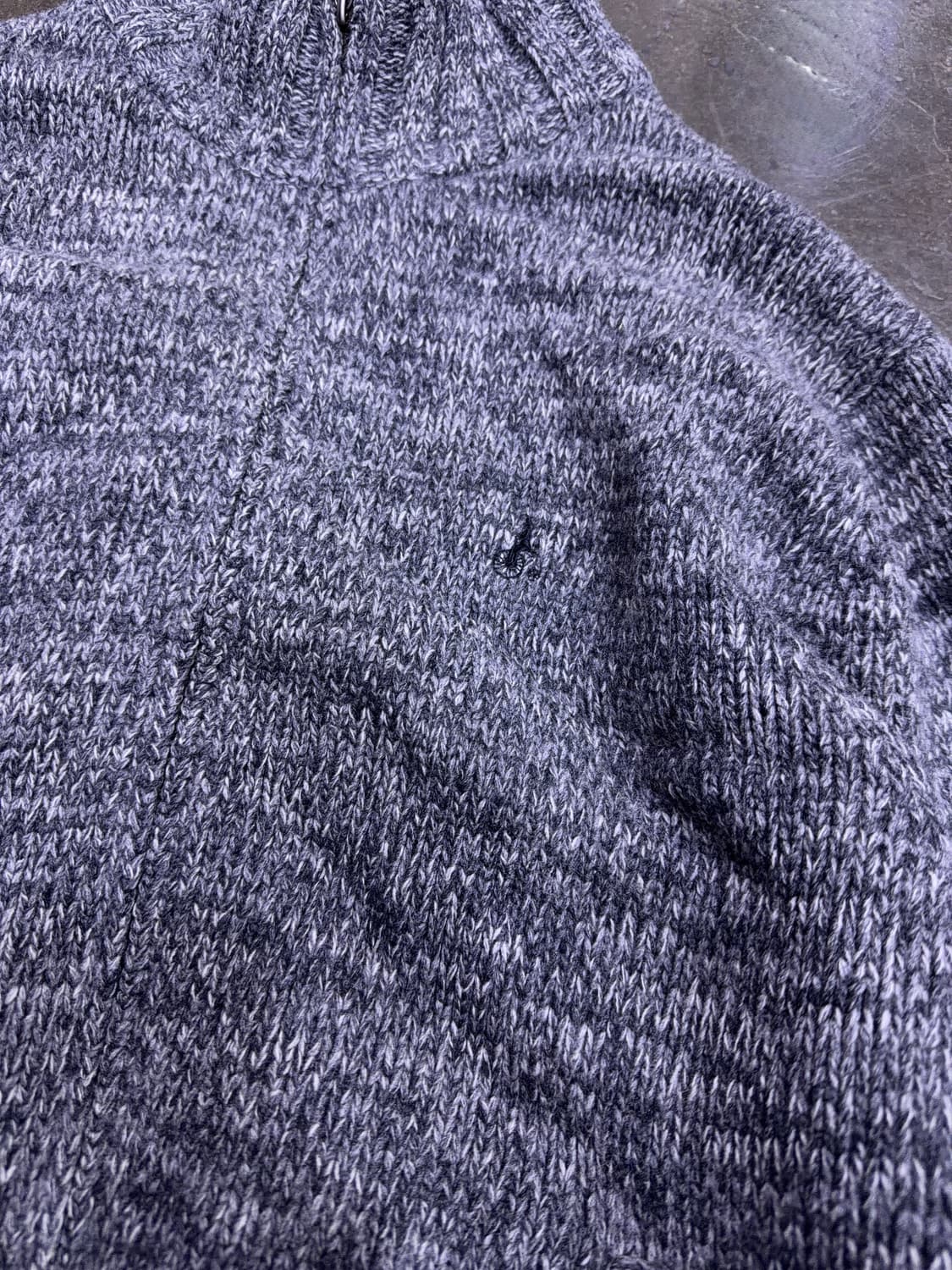 빈폴 클래식 보카시 헤비 울 니트 집업 체크패턴 스웨터 100 상품이미지5