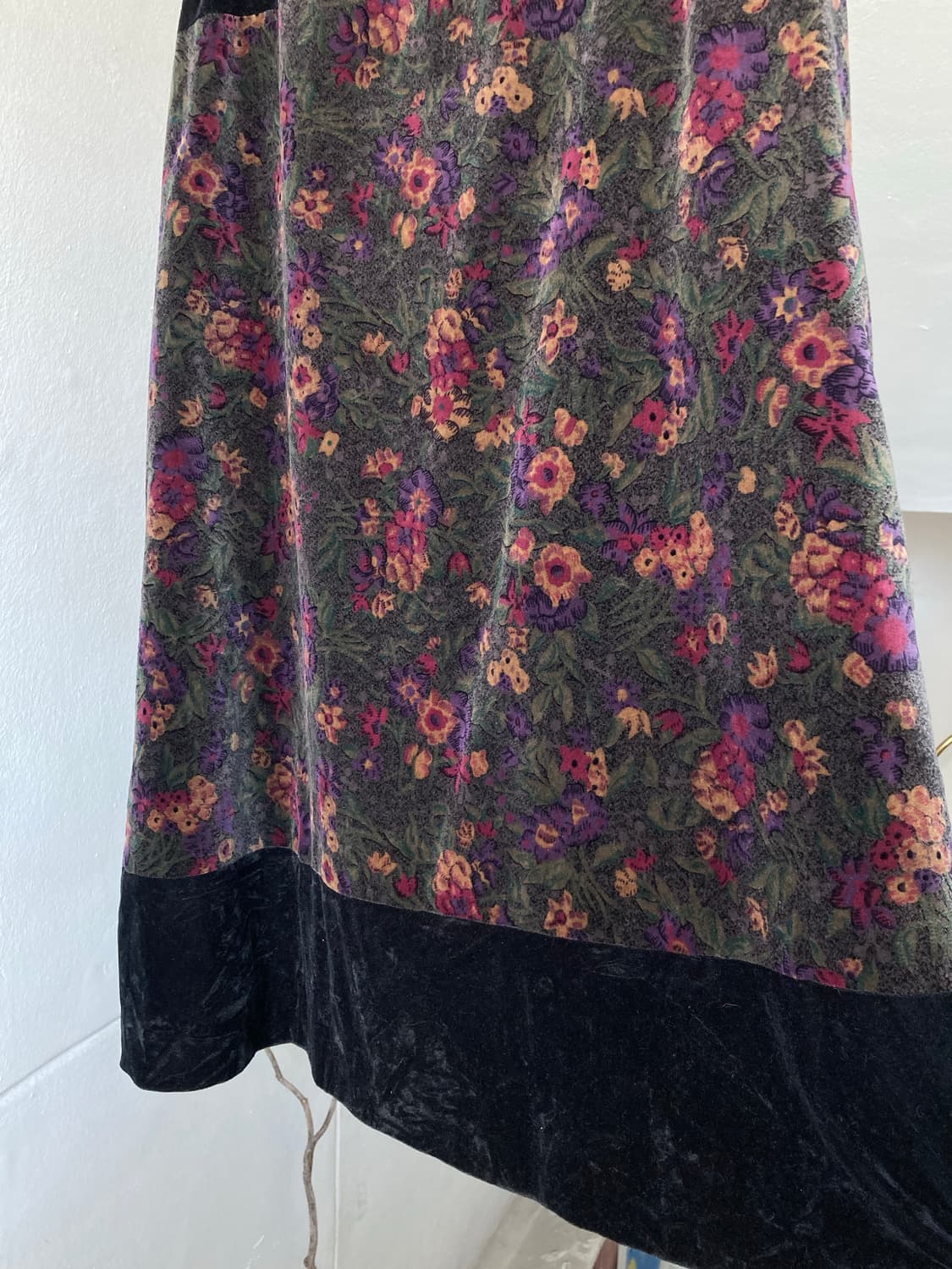 벨벳 빅사이즈 플라워 스커트 상품이미지4