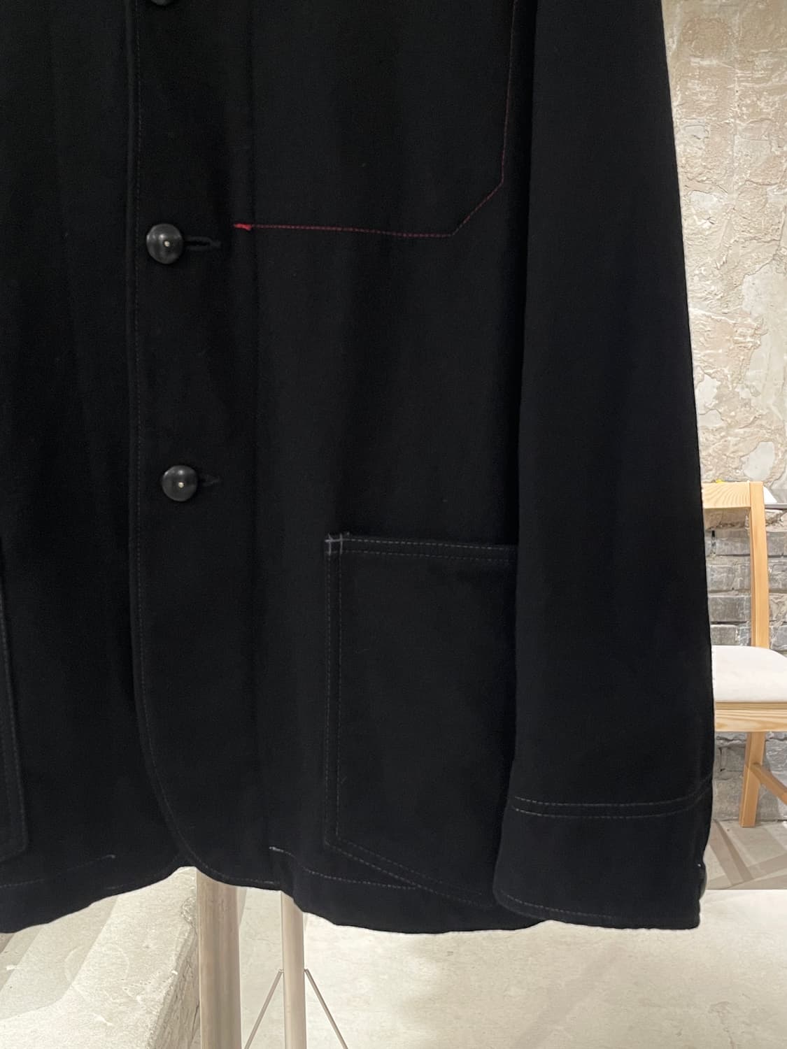 digs 블랙 트윈 포켓 앵글드 커프스 울 워크 자켓 상품이미지5