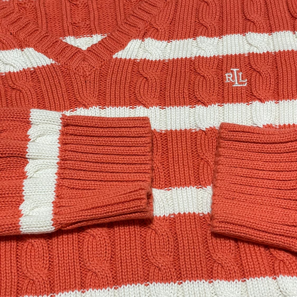 [S] 로렌 랄프로렌 스트라이프 브이넥 니트 상품이미지3