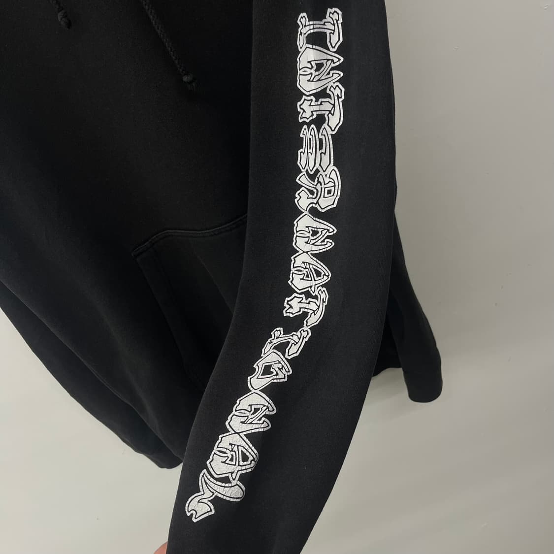 스투시 블랙 후드티 프린팅 남L 상품이미지5