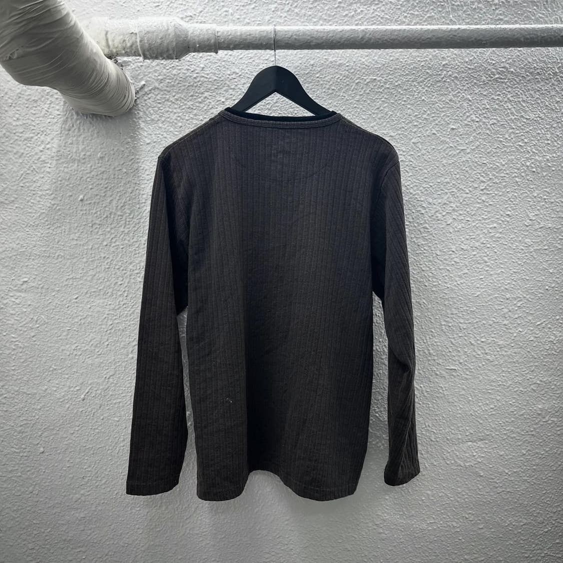 brown trimming neck long sleeve 상품이미지2