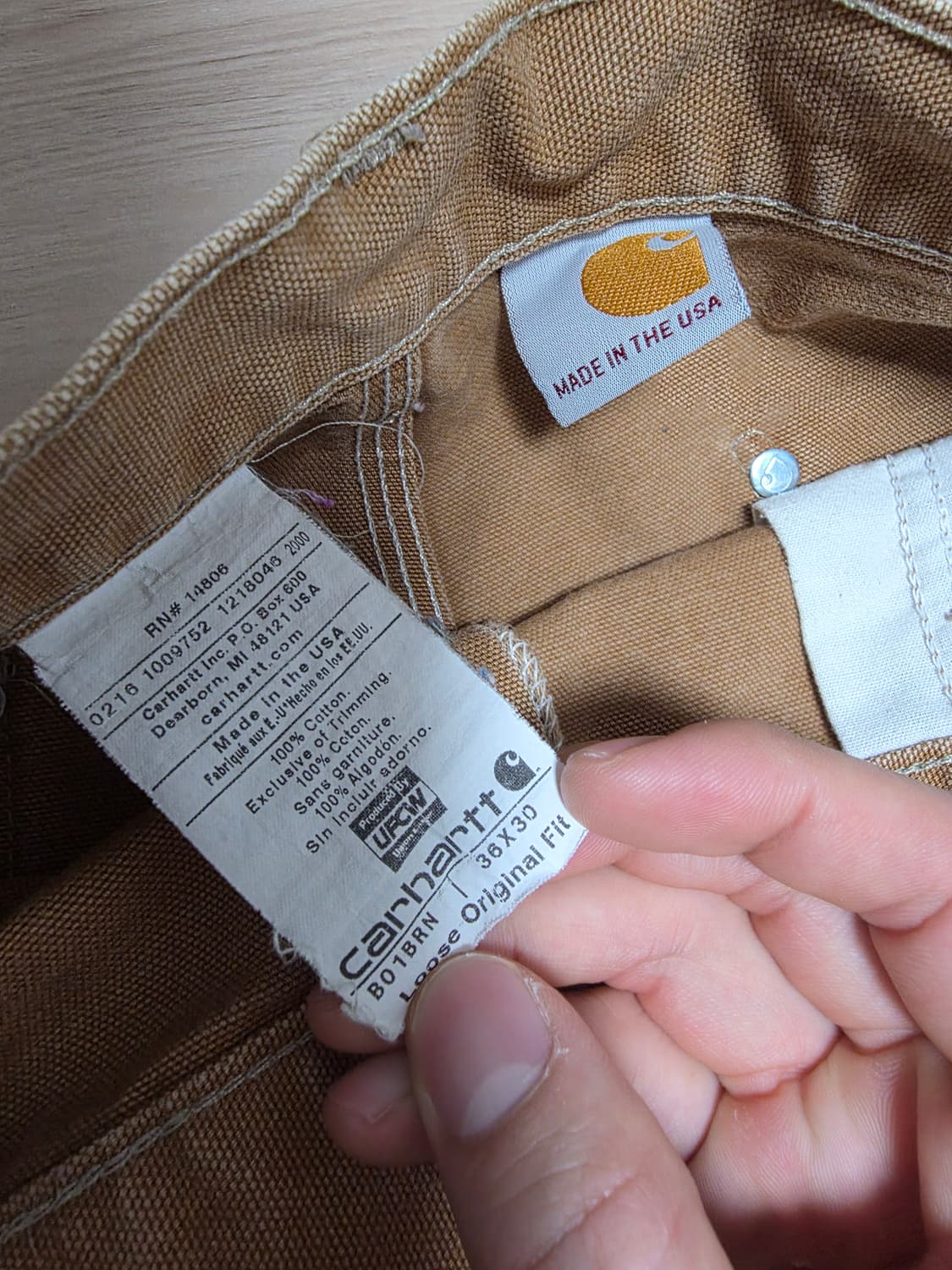 [33] 빈티지 칼하트 더블니팬츠 BRN 팝니다 상품이미지4