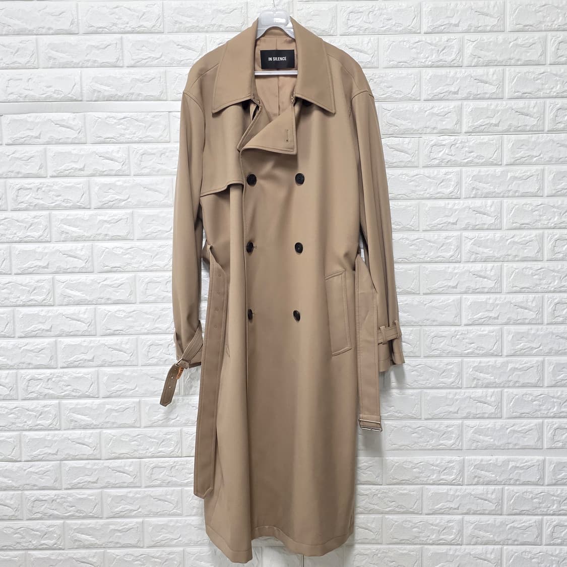 택포_ 인사일런스 베이지 트렌치 코트 L 상품이미지1