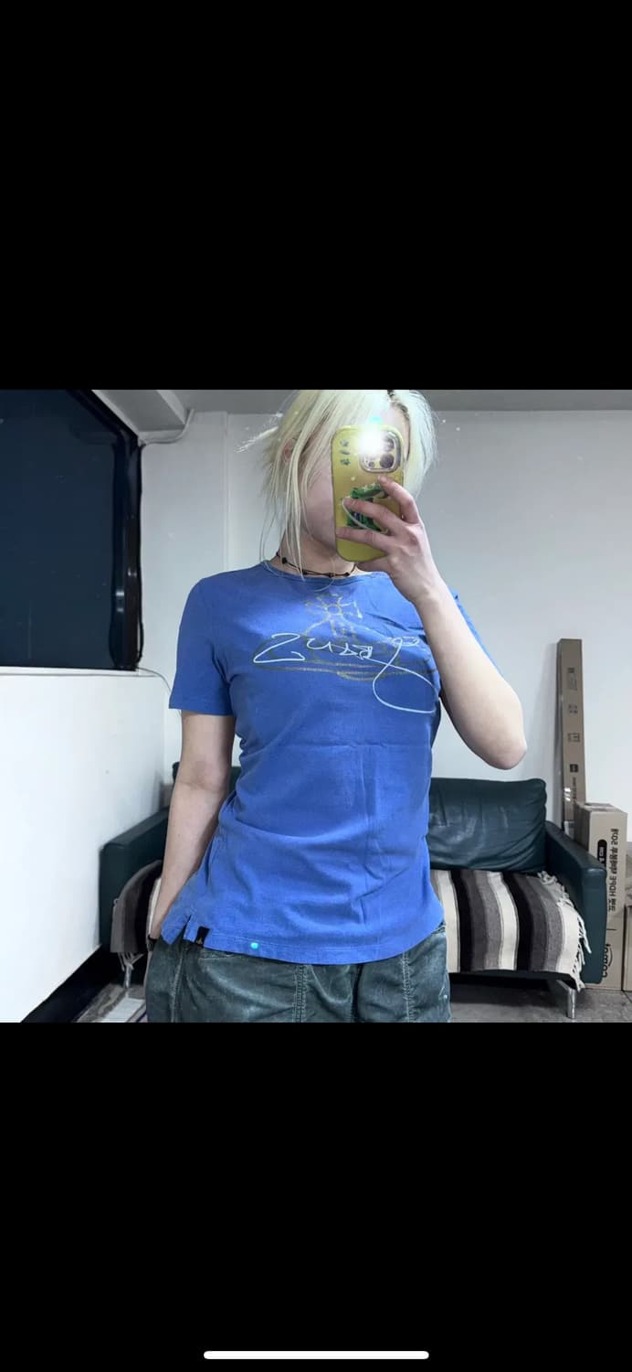 투티/0048 비비안웨스트우드 반팔 티셔츠 빈티지 블루 퍼플 상품이미지3