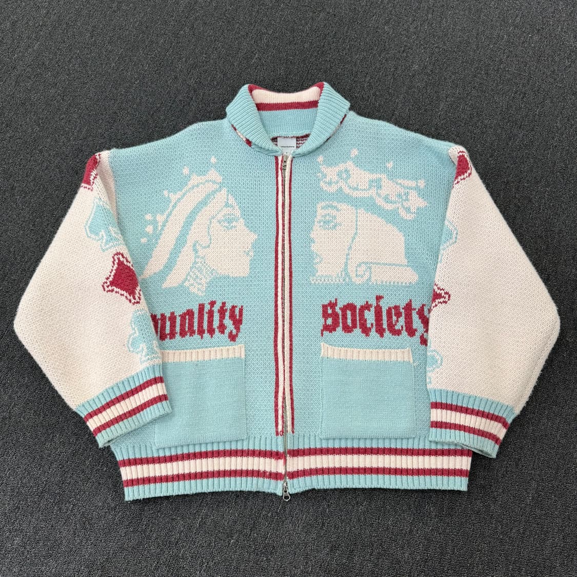 가터갤러리 포커 코위찬 니트 집업 상품이미지1